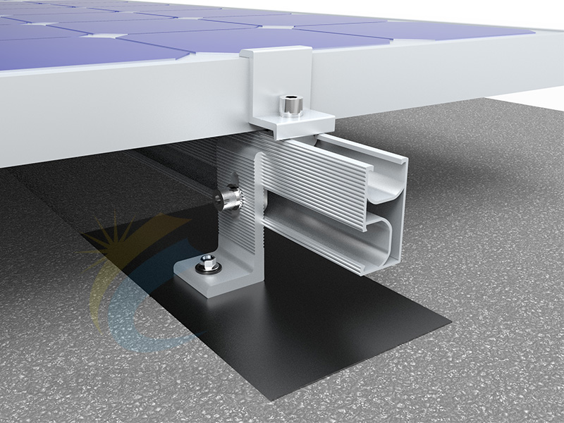 Asphalt shingle flashing roof solar mounting