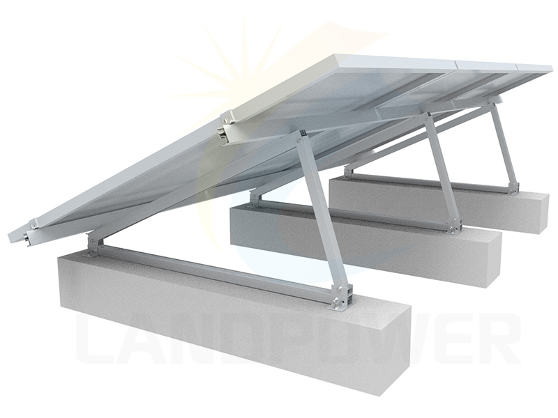평평한 지붕 틸트업 태양광 설치 초상화