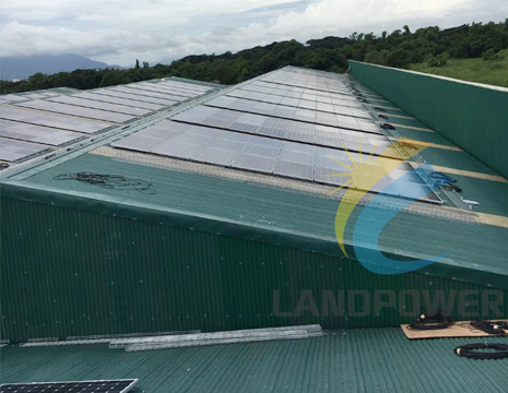 Landpower 마감 골판지 금속 지붕 1MW 필리핀